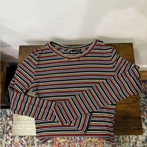 Striped Long Sleeve Top - Multicolor